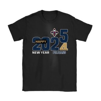 New Orleans Pelicans Happy New Year NBA Gift For Fan Hello 2025 Unisex T-Shirt Cotton Tee TAT22875