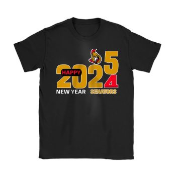 Ottawa Senators Happy New Year NHL Gift For Fan Hello 2025 Unisex T-Shirt Cotton Tee TAT22956