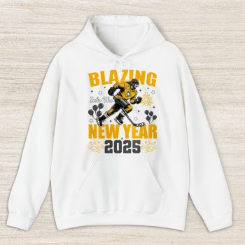 Pittsburgh Penguins Blazing Into The New Year NHL Gift For Fan Hello 2025 Unisex Hoodie TAH23025
