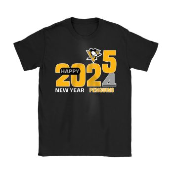 Pittsburgh Penguins Happy New Year NHL Gift For Fan Hello 2025 Unisex T-Shirt Cotton Tee TAT23021