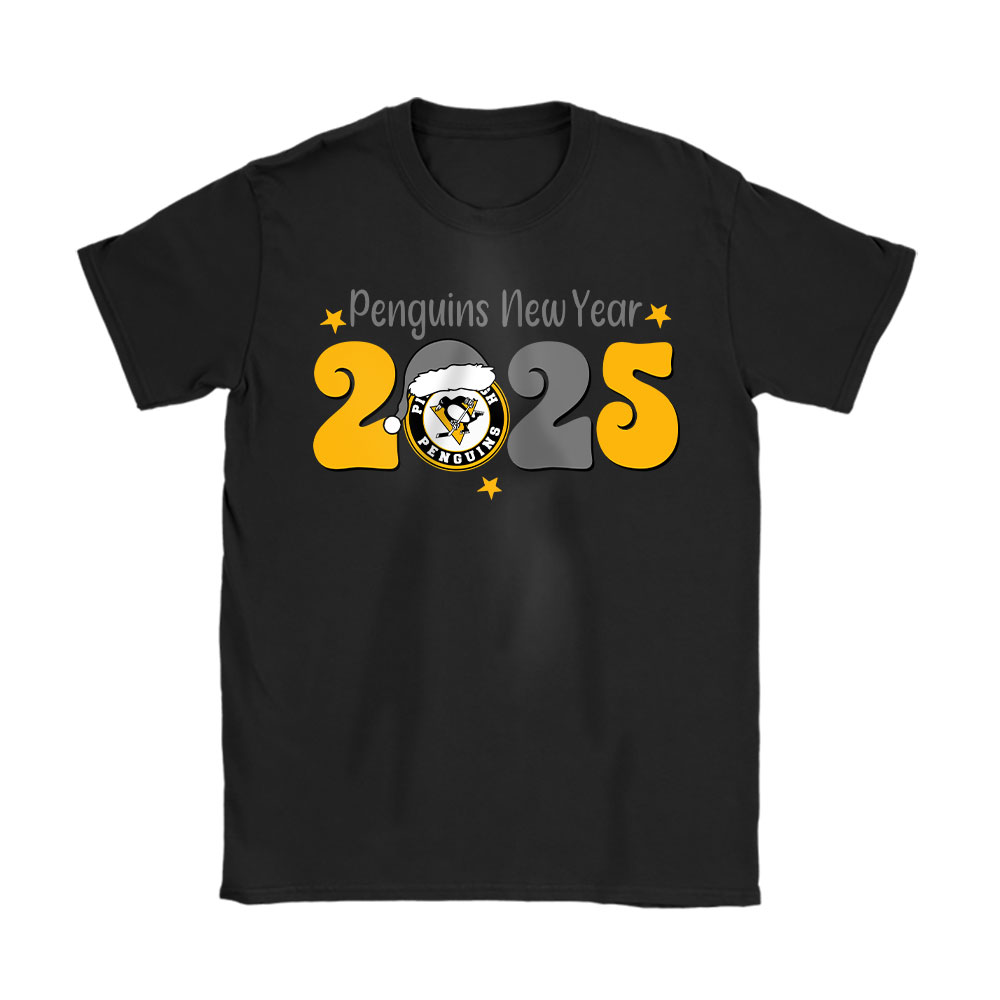 Pittsburgh-Penguins-Happy-New-Year-NHL-Gift-For-Fan-Unisex-T-Shirt-Cotton-Tee-TAT23023 Pittsburgh Penguins Happy New Year NHL Gift For Fan Unisex T-Shirt Cotton Tee TAT23023