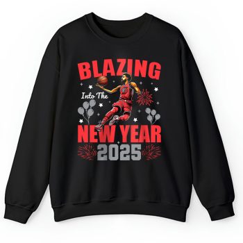 Portland Trail Blazers Blazing Into The New Year NBA Gift For Fan Hello 2025 Unisex Sweatshirt TAS23020