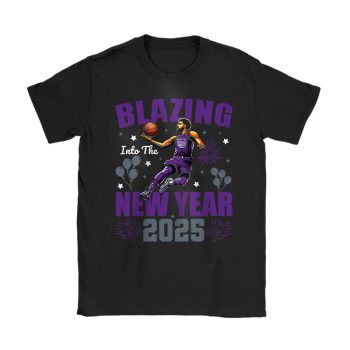 Sacramento Kings Blazing Into The New Year NBA Gift For Fan Hello 2025 Unisex T-Shirt Cotton Tee TAT23030