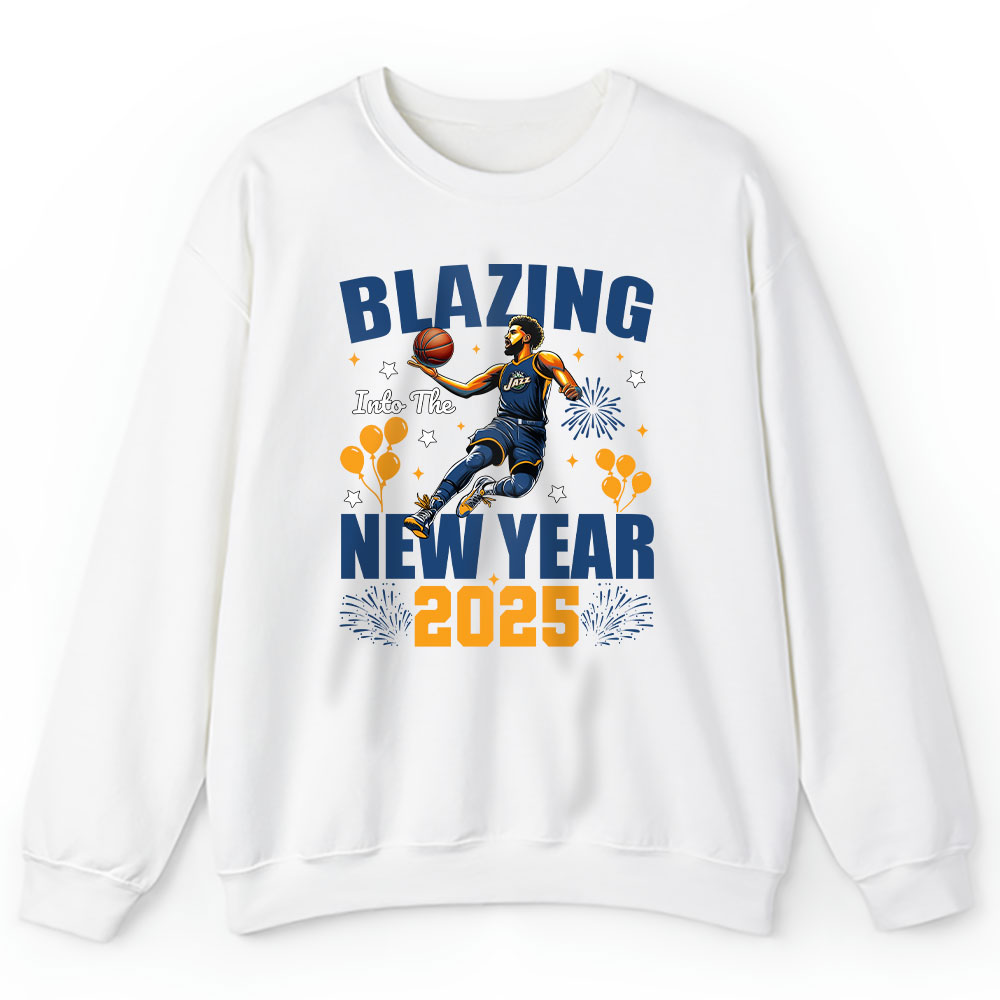 Utah-Jazz-Blazing-Into-The-New-Year-NBA-Gift-For-Fan-Hello-2025-Unisex-Sweatshirt-TAS23168-1