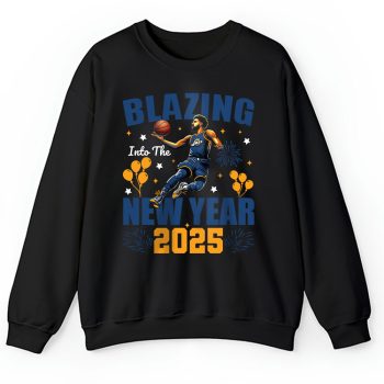 Utah Jazz Blazing Into The New Year NBA Gift For Fan Hello 2025 Unisex Sweatshirt TAS23168