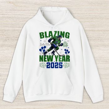 Vancouver Canucks Blazing Into The New Year NHL Gift For Fan Hello 2025 Unisex Hoodie TAH23173