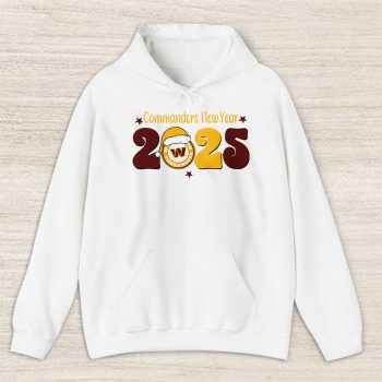 Washington Commanders Happy New Year NFL Gift For Fan Hello 2025 Unisex Hoodie TAH23180