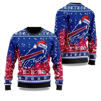 2025 Buffalo Bills Santa Christmas Ugly Sweater