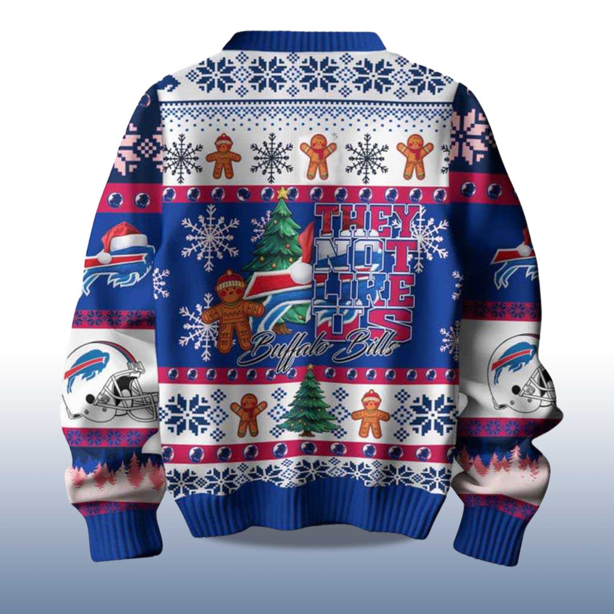 2025 Buffalo Bills They Not Like Us Christmas Ugly Sweater