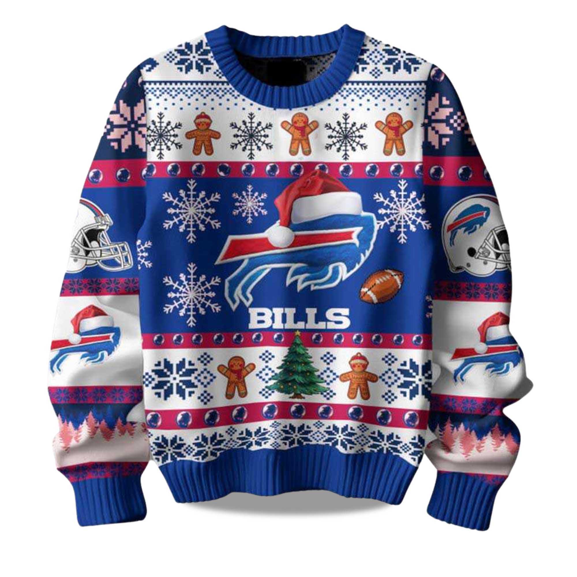 2025 Buffalo Bills They Not Like Us Christmas Ugly Sweater 2025 Buffalo Bills They Not Like Us Christmas Ugly Sweater