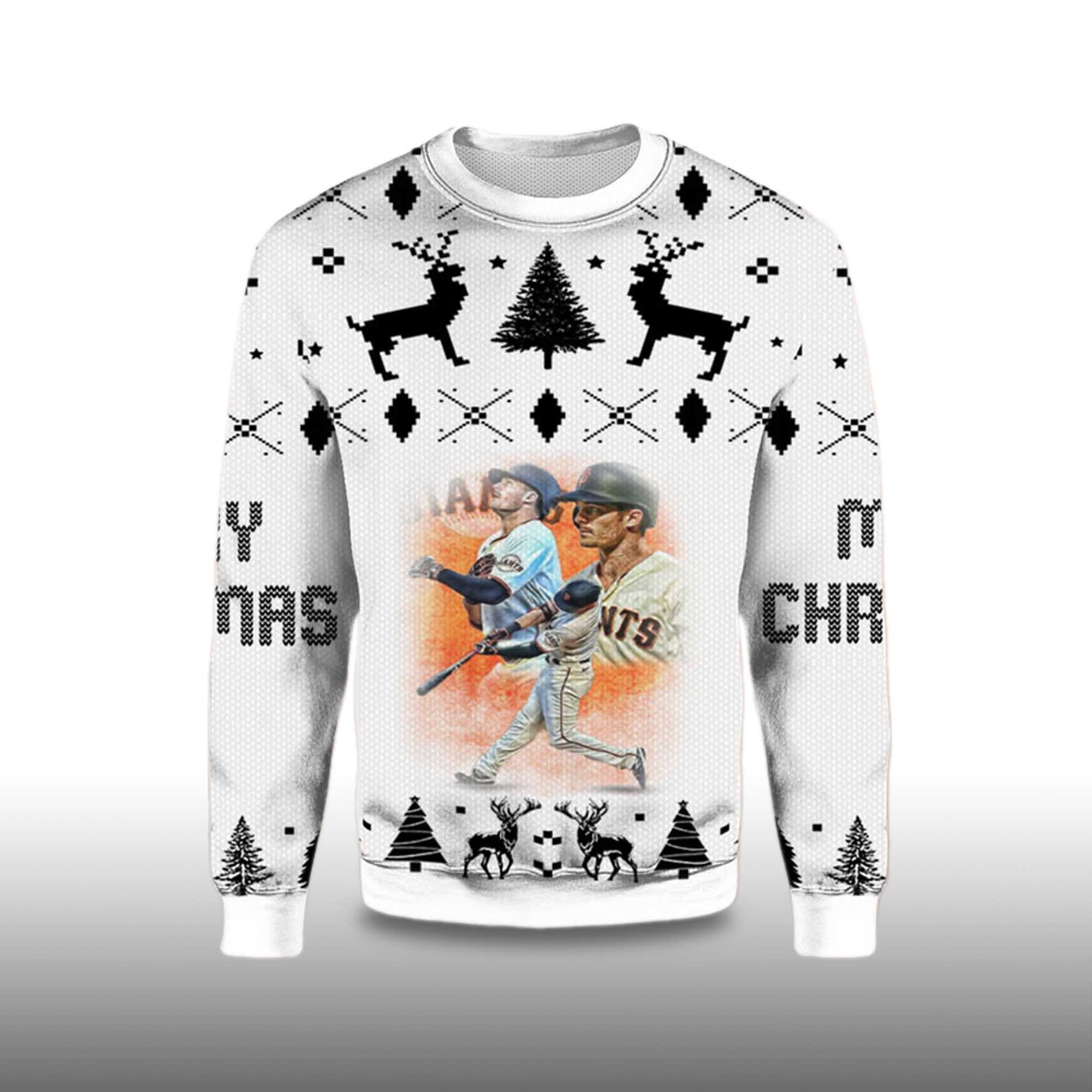 2025 Mike Yastrzemski San Francisco Giants Ugly Christmas Sweater