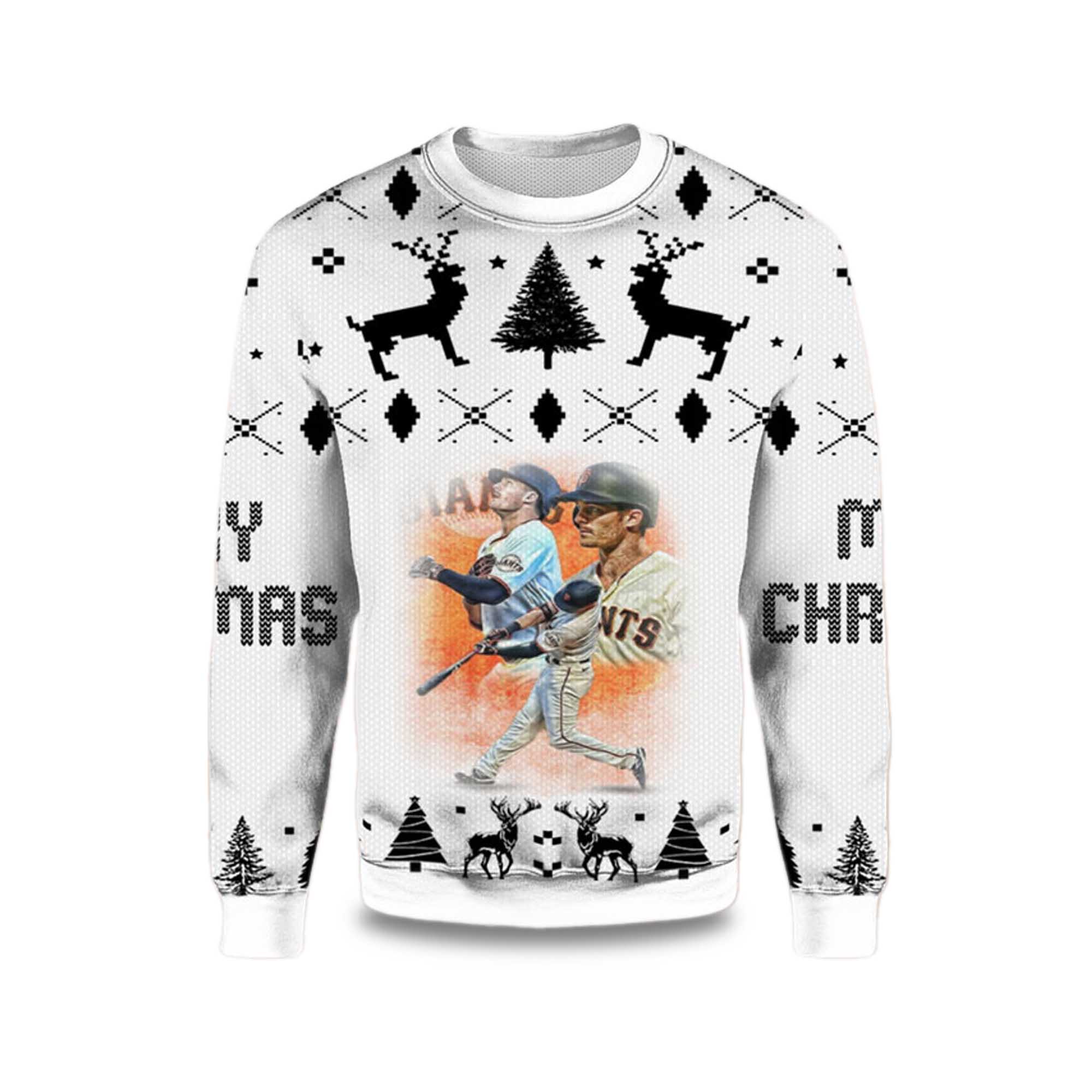 2025 Mike Yastrzemski San Francisco Giants Ugly Christmas Sweater 2025 Mike Yastrzemski San Francisco Giants Ugly Christmas Sweater