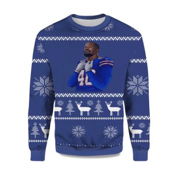2025 Von Miller Bills Ugly Christmas Sweater