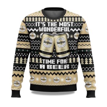 2025 Warsteiner Its The Most Wonderful Time For A Beer Christmas Ugly Sweater