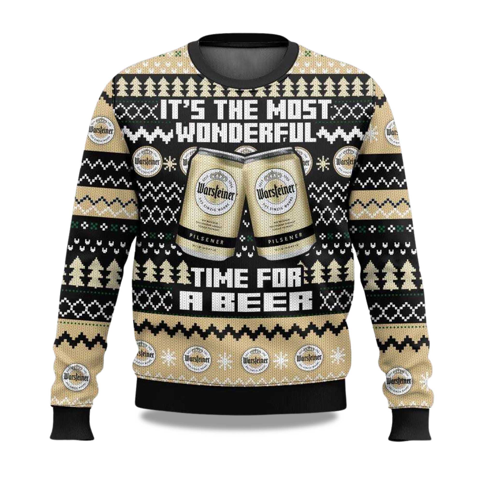 2025 Warsteiner Its The Most Wonderful Time For A Beer Christmas Ugly Sweater 2025 Warsteiner Its The Most Wonderful Time For A Beer Christmas Ugly Sweater