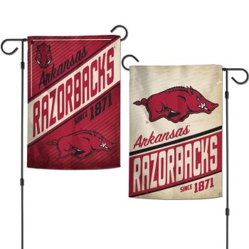 Arkansas Razorbacks College Vault 2 Sided Garden Flag Banner NCAA