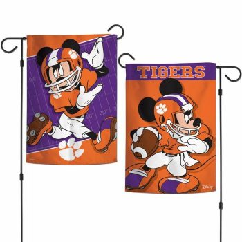 Clemson Tigers Mickey Mouse 2 Sided Garden Flag Yard Banner Disney