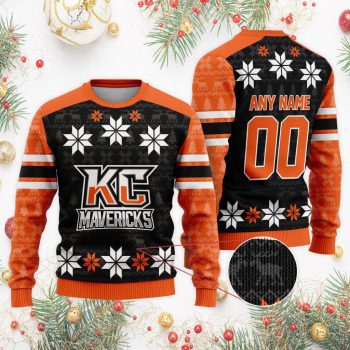 ECHL Kansas City Mavericks Special Christmas Ugly Sweater