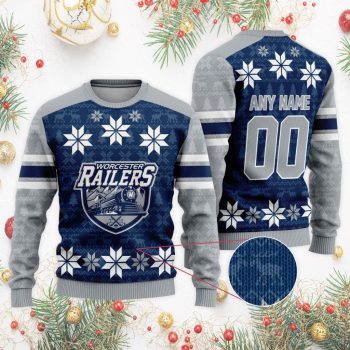 ECHL Worcester Railers Special Christmas Ugly Sweater