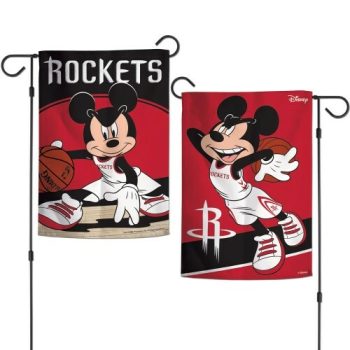 Houston Rockets Mickey Mouse 2 Sided Garden Flag Yard Banner Disney