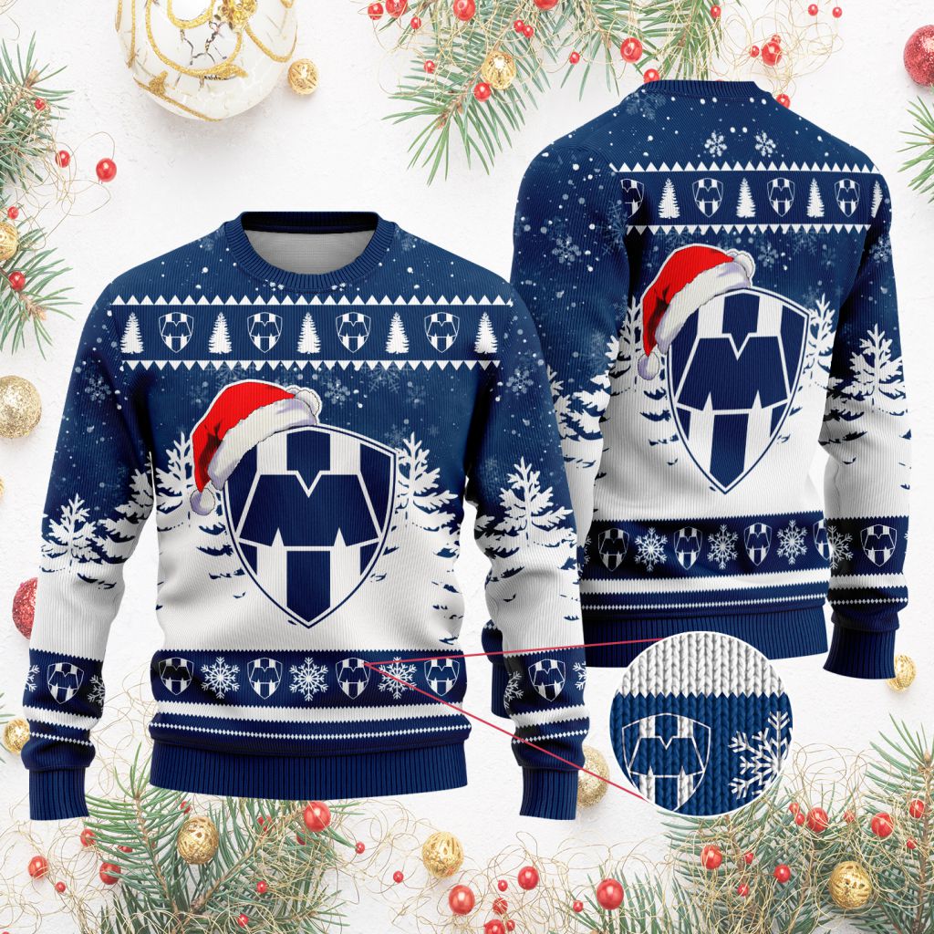 LIGA-MX-C.F.-Monterrey-Special-Christmas-Ugly-Sweater-1