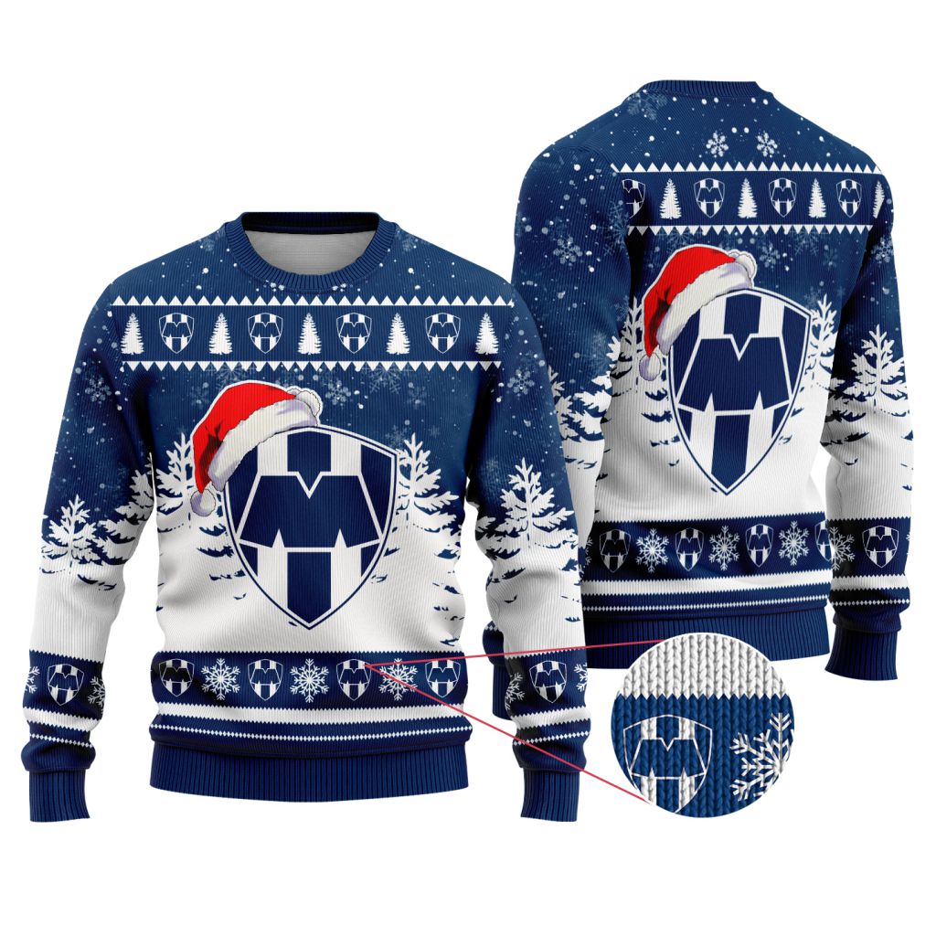 LIGA-MX-C.F.-Monterrey-Special-Christmas-Ugly-Sweater LIGA MX C.F. Monterrey Special Christmas Ugly Sweater