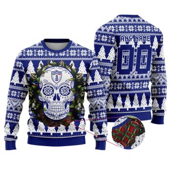 LIGA MX C.F. Pachuca Special Sugar Skull Christmas Ugly Sweater