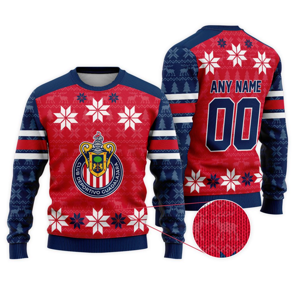 LIGA-MX-Chivas-Guadalajara-Special-Christmas-Ugly-Sweater LIGA MX Chivas Guadalajara Special Christmas Ugly Sweater