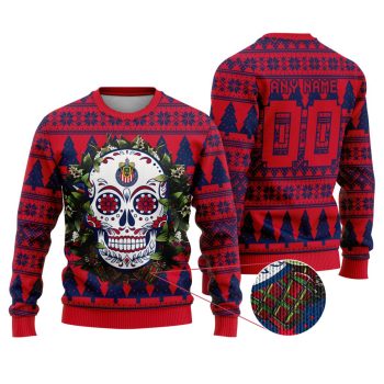 LIGA MX Chivas Guadalajara Special Sugar Skull Christmas Ugly Sweater