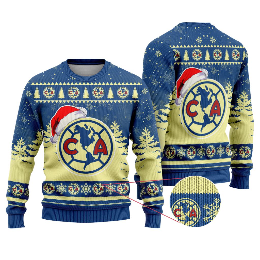 LIGA-MX-Club-America-Special-Christmas-Ugly-Sweater LIGA MX Club America Special Christmas Ugly Sweater