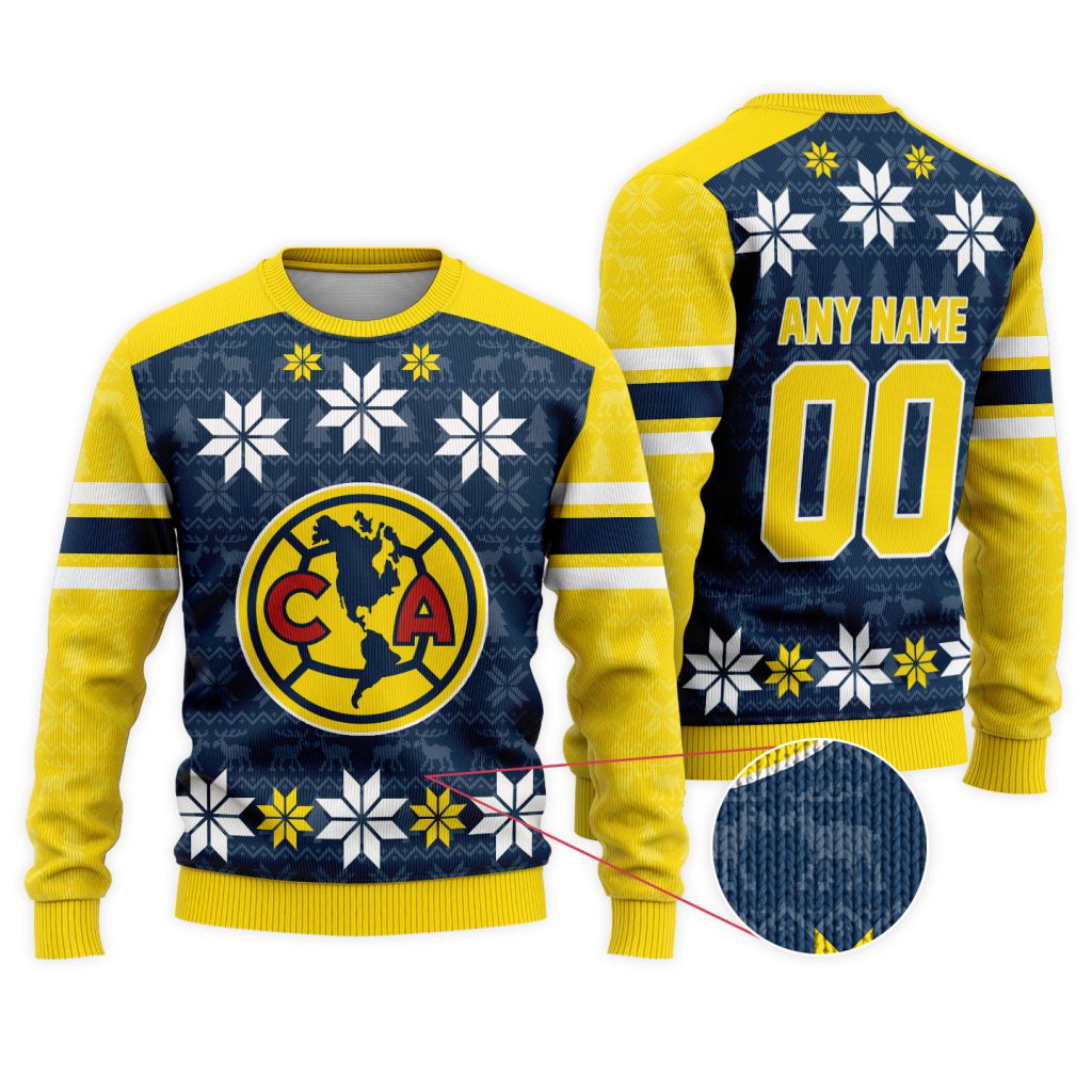 LIGA-MX-Club-America-Special-Christmas-Ugly-Sweater LIGA MX Club America Special Christmas Ugly Sweater