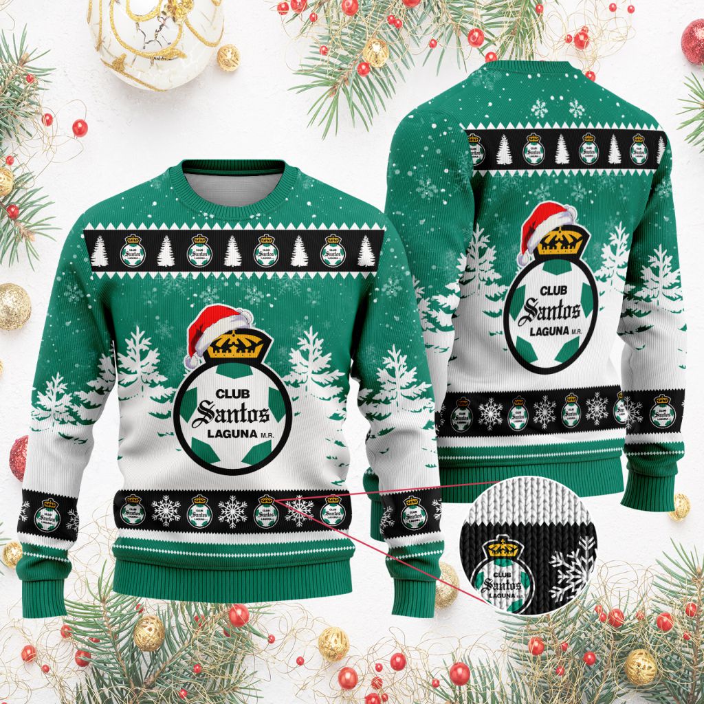 LIGA-MX-Club-Santos-Laguna-Special-Christmas-Ugly-Sweater-1