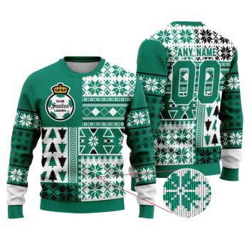 LIGA MX Club Santos Laguna Special Christmas Ugly Sweater