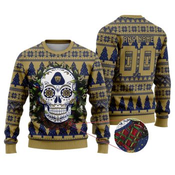 LIGA MX Pumas UNAM Special Sugar Skull Christmas Ugly Sweater