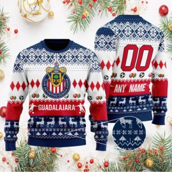 Liga MX C.D. Guadalajara Personalized Name/Number Ugly Sweater