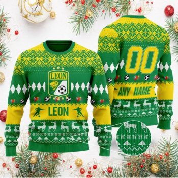 Liga MX Club Leon Personalized Name/Number Ugly Sweater