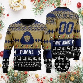 Liga MX Pumas UNAM Personalized Name/Number Ugly Sweater