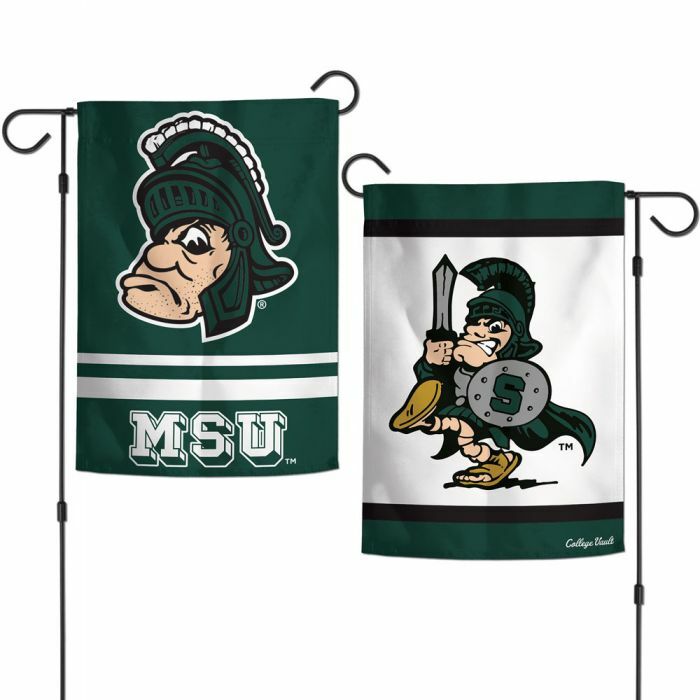 Michigan-State-Spartans-College-Vault-2-Sided-Garden-Flag-Banner-NCAA Michigan State Spartans College Vault 2 Sided Garden Flag Banner NCAA