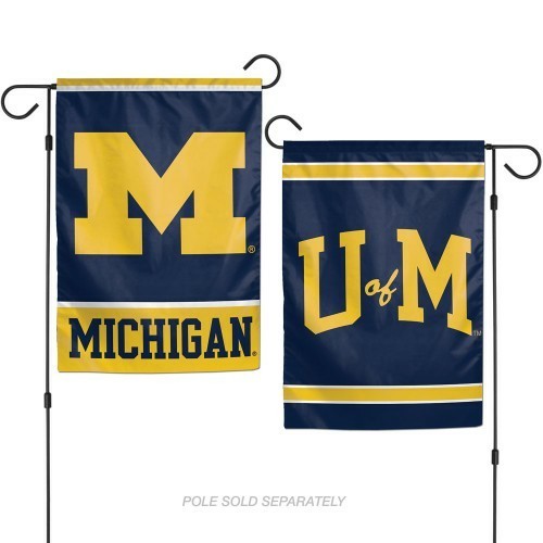 Michigan-Wolverines-2-Sided-Garden-Flag-Yard-Banner-Outdoor Michigan Wolverines 2 Sided Garden Flag Yard Banner Outdoor