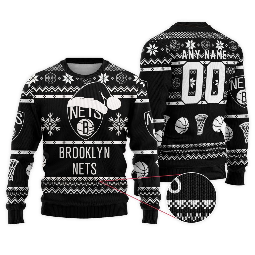 NBA-Brooklyn-Nets-SpecialChristmas-Ugly-Sweater NBA Brooklyn Nets SpecialChristmas Ugly Sweater