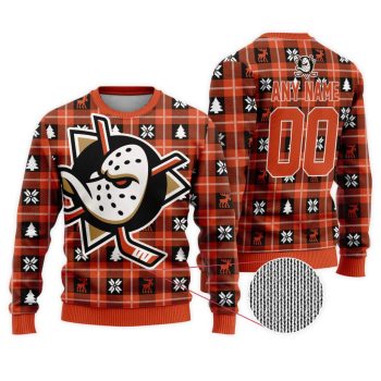 NHL Anaheim Ducks Personalized Ugly Sweater For Christmas