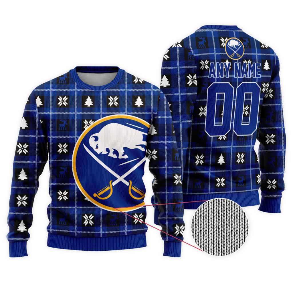 NHL-Buffalo-Sabres-Personalized-Ugly-Sweater-For-Christmas NHL Buffalo Sabres Personalized Ugly Sweater For Christmas