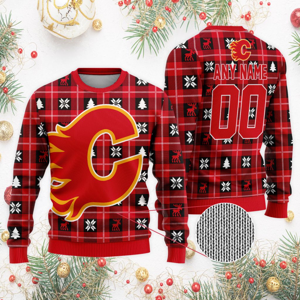 NHL-Calgary-Flames-Personalized-Ugly-Sweater-For-Christmas-1