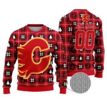 NHL Calgary Flames Personalized Ugly Sweater For Christmas