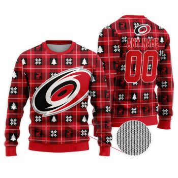 NHL Carolina Hurricanes Personalized Ugly Sweater For Christmas