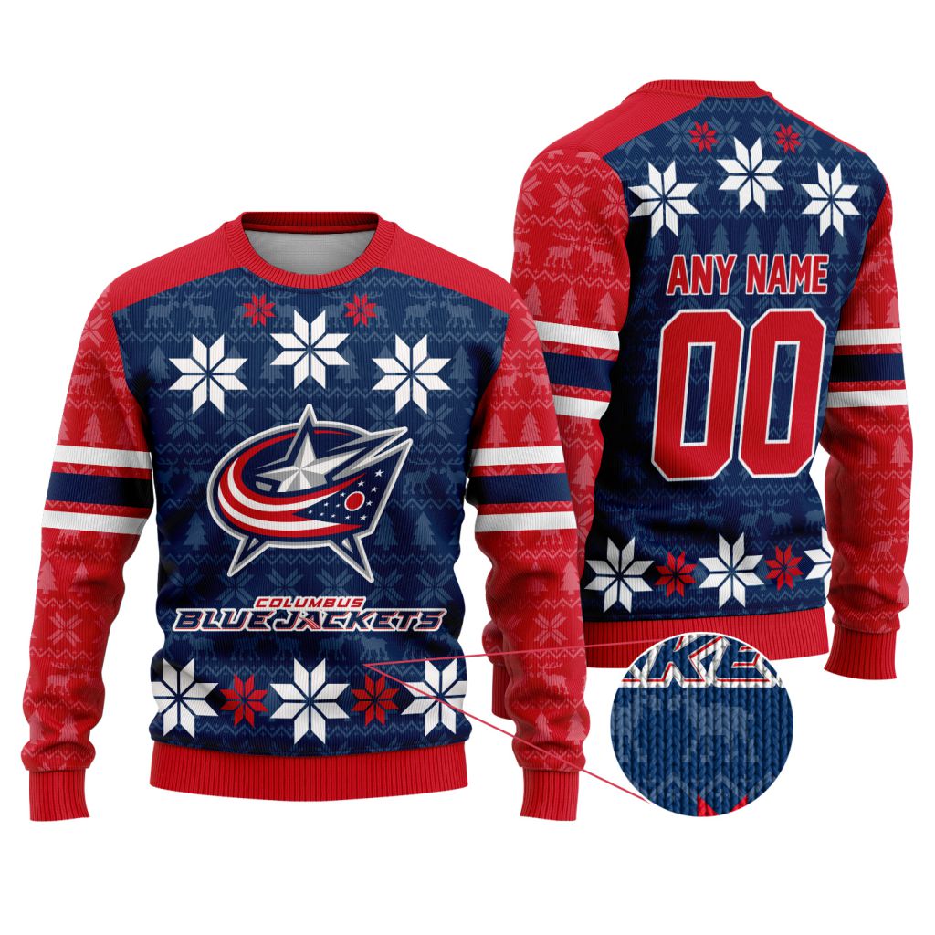 NHL-Columbus-Blue-Jackets-Special-Ugly-Sweater-For-Christmas NHL Columbus Blue Jackets Special Ugly Sweater For Christmas