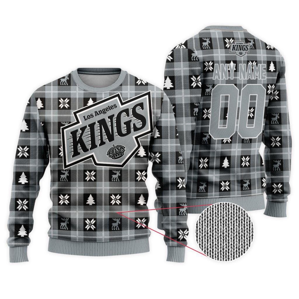 NHL-Los-Angeles-Kings-Personalized-Ugly-Sweater-For-Christmas NHL Los Angeles Kings Personalized Ugly Sweater For Christmas