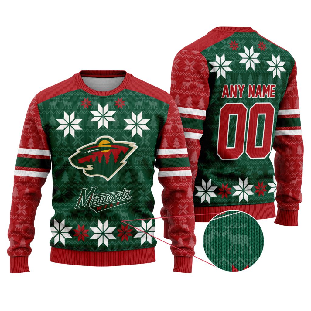 NHL-Minnesota-Wild-Special-Ugly-Sweater-For-Christmas NHL Minnesota Wild Special Ugly Sweater For Christmas