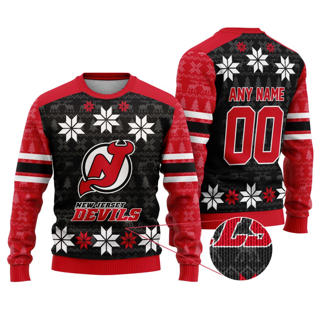NHL-New-Jersey-Devils-Special-Ugly-Sweater-For-Christmas NHL New Jersey Devils Special Ugly Sweater For Christmas