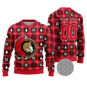 NHL Ottawa Senators Personalized Ugly Sweater For Christmas